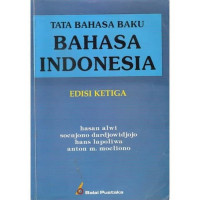 TATA BAHASA BAKU BAHASA INDONESIA Edisi Ketiga